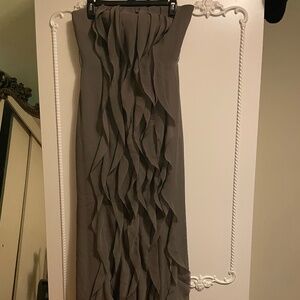 Women's Formal Chiffon Dress-White by Vera Wang-Bridesmaid/Prom/Event-Size8-Gray